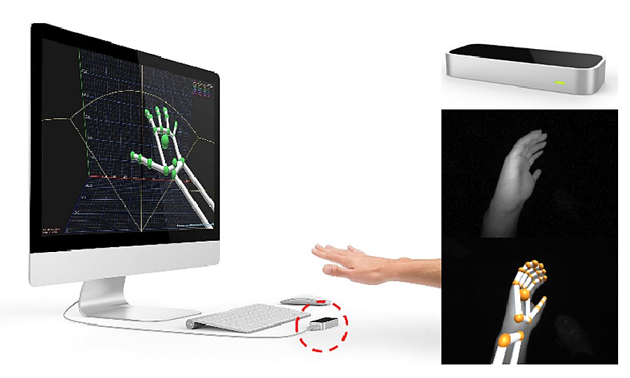 Desktop gesture recognition setup with Leap Motion